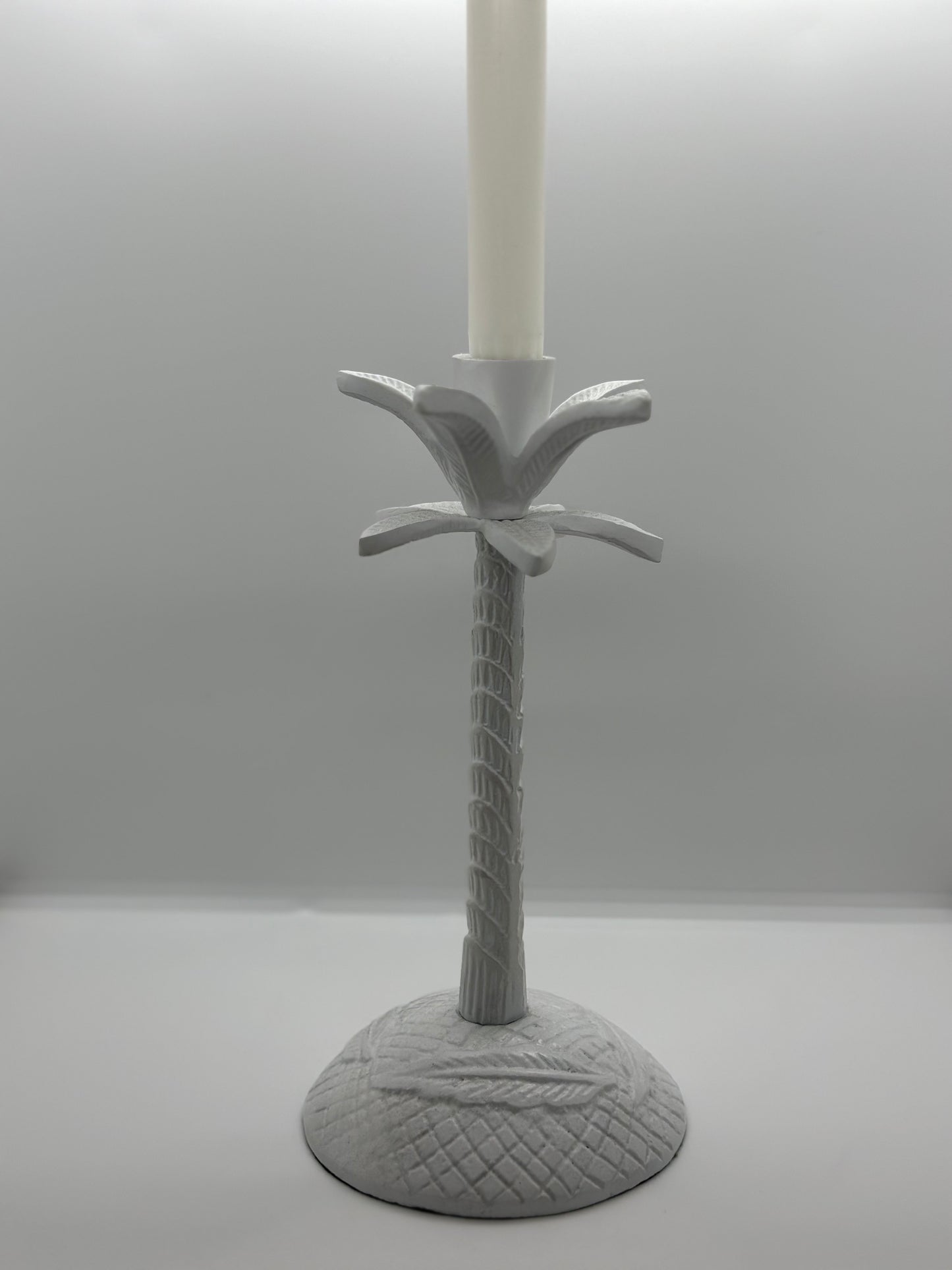 Palm Candle holder White Small