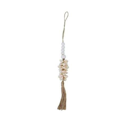 Nelson Wood & Shell Hanging Beads 41 cm