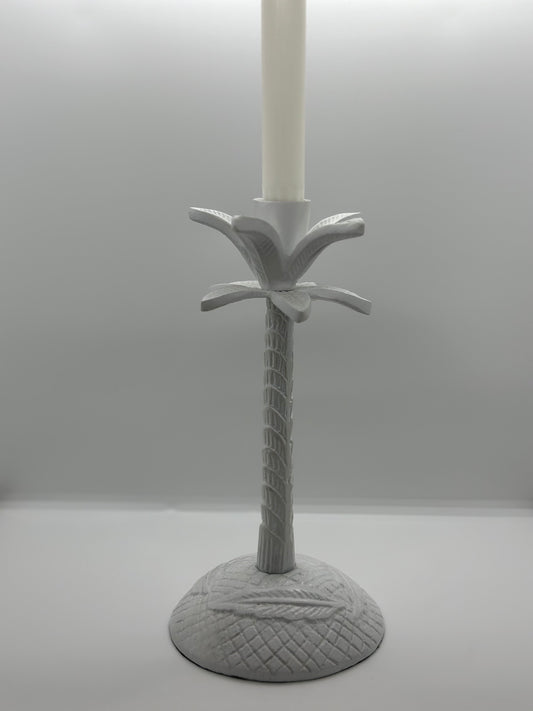 Palm Candle holder White Small