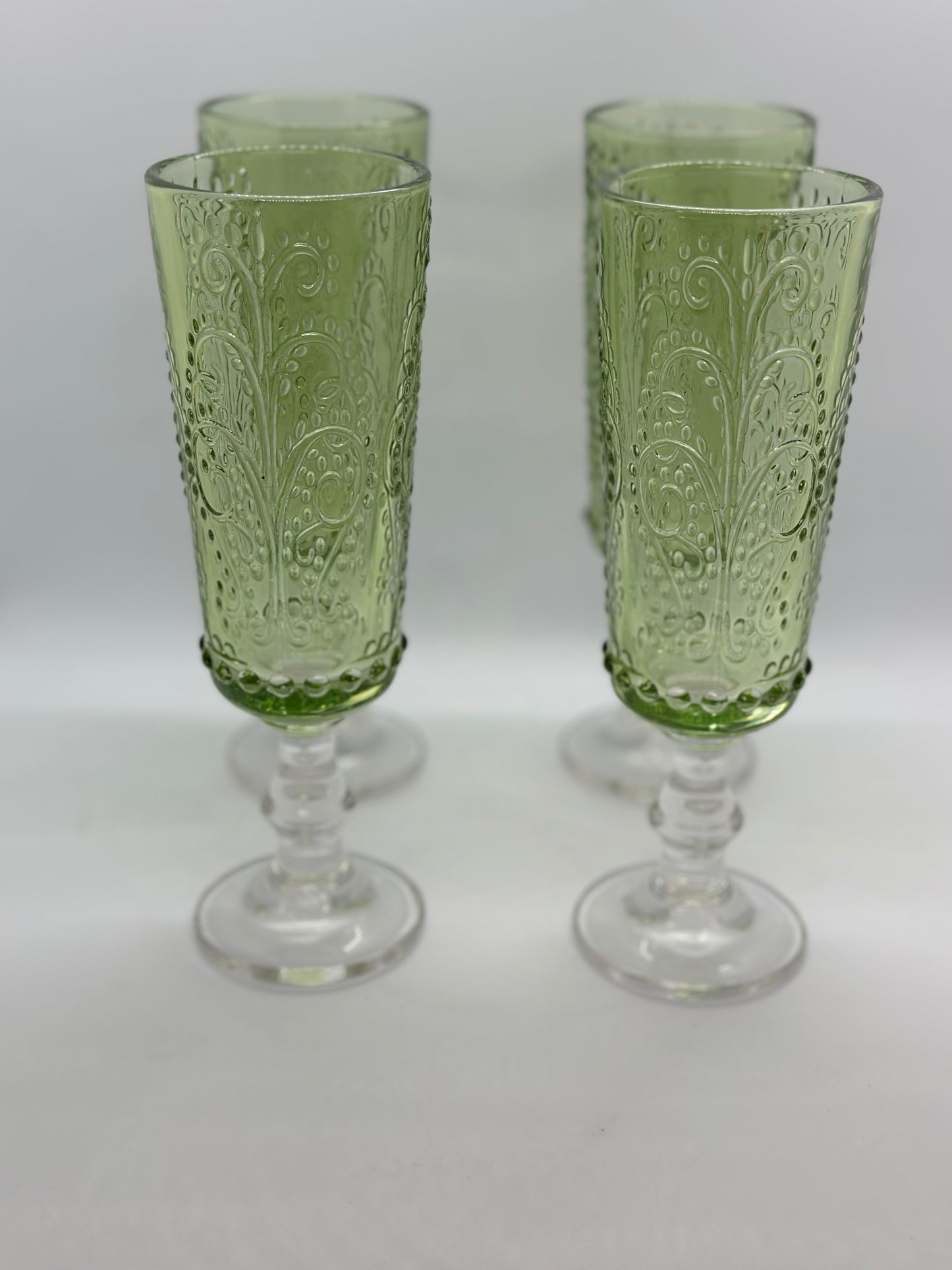 Champagne Flute Marine or Apple Set 4