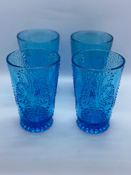 Juice Glass Set 4 in Apple or Marine