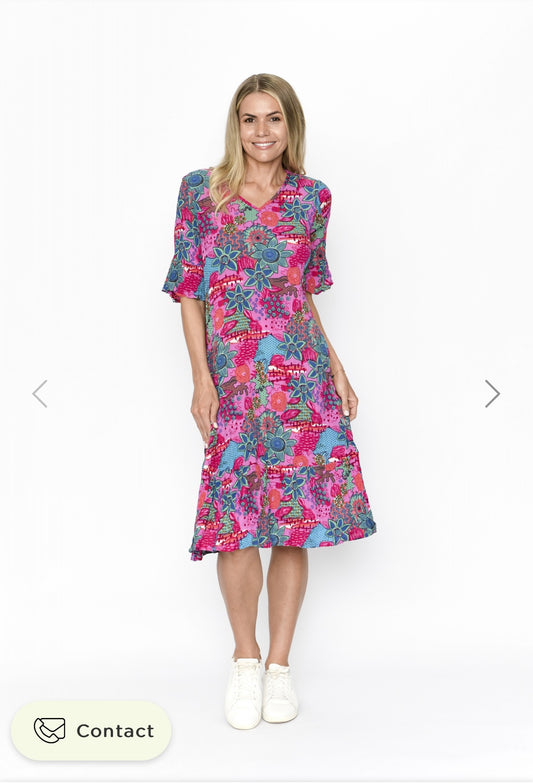 Jessica Dress Pink/Blue